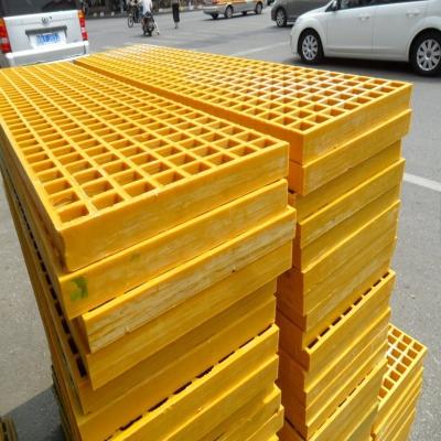 China Customized Manufacturing FRP Grating GRP Grating Fiberglass Platform Grating for sale