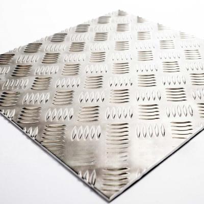 China 6061 Embossed Aluminium Diamond Five Bar Aluminum Brite Tread Anti-Slippy Floor Plate 3003 5052 5754 Transportation Sheet for sale