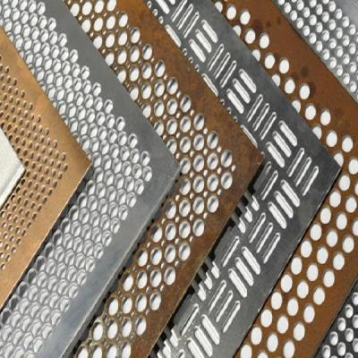 China 1050 1060 1100 3003 3105 5052 Aluminum Perforated Metal Plate Sheet for Decoration for sale