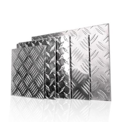 China Bright Finish Five Bar Aluminium Diamond Checkered Plate Embossed 3003 5052 Aluminum Sheet for sale