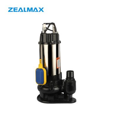 China ZEALMAX 0.25-3Hp sewage water pumps submersible for seasge for sale