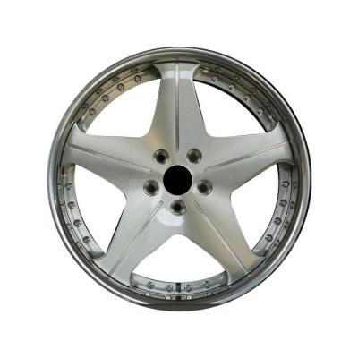 China Drive Wheel Passenger Car Aluminum Alloy Polished 2 Piece Car Alloy Forged Wheels for sale