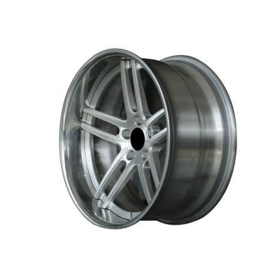 China Drive Wheel 22 Inch Aluminum Alloy 2 Piece Polished Lip Forged Wheels Car Rims for sale