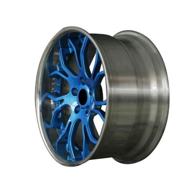 China Drive Wheel Customized 2-Pc Aluminum Alloy Forged Car Wheel Barrels Car Rims for sale