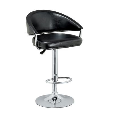 China OEM Eco - Friendly Modern Leather Furniture Swivel Black PU Seat Bar Stool for sale