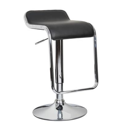 China New Eco - Friendly Design Black PU Leather Bar Stool , Low Back Leather Bar Chair Stool for sale