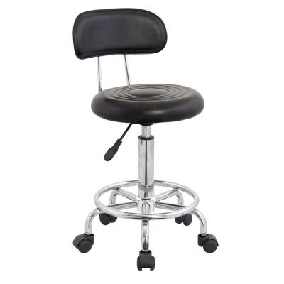 China Luxury Eco - Friendly Leather PU High Bar Chair , Swivel Bar Stool With Wheels for sale