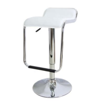 China Eco-friendly New Design PU Kitchen Counter White Low Back Adjustable Bar Stools for sale