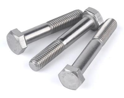 China DIN931 Hex Head Bolts And Nuts Stainless Steel Half Thread Hexagon Head Cap Screw Te koop