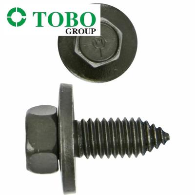 China Carbon Steel Grade 8.8 Hex Head Bolt 1/4-20 * 1-3/16 Black Hex Head Semi Dog Point Body Bolt for sale