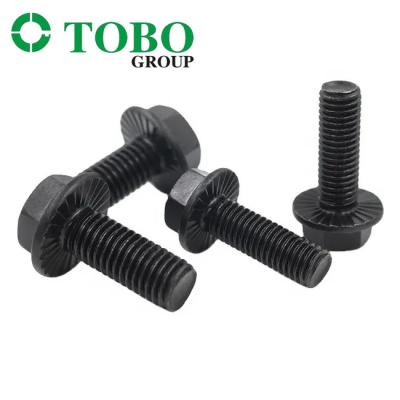 Cina DIN6921 Flange Bolt Factory Produces Carbon Steel Black High Strength 4.8/8.8/10.9/12.9 Hexagon Flange Bolts in vendita