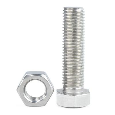 China DIN933 Hex Bolt With Nut Grade 10.9 M6 X 2-1/2 Inch Zinc Plated Steel Bolts Hexagon for sale