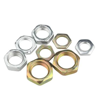 China Thin Panel Hex Head Nut Din 934 grade 8.8 Carbon Steel Brass Industrial Hexagon Nut for sale