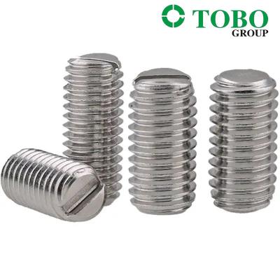 중국 TOBO 304 316 stainless headless screw slotted head screw DIN551 판매용