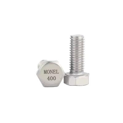 中国 Nickel Alloy Hexagon Bolts DIN933 DIN931 DIN933 DIN931 M8 180MM Hex Head Bolt UNS N04400 販売のため