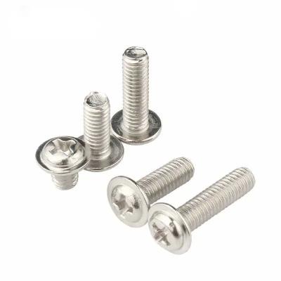 China 304 Stainless Steel Pan Head Screw DIN967 Fine Thread Cross Head Screws M1.6 1.8mm for sale