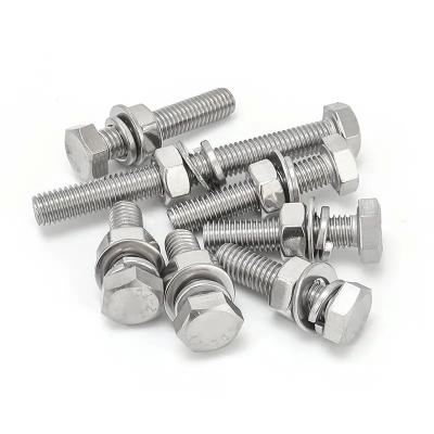 China China Fasteners Stainless Steel DIN933 Hex Bolt With Nut And Washer for sale