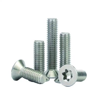 China Countersunk Head Flat Torx Machine Screws 304 Stainless Steel Anti Theft Screws Gb2673 for sale