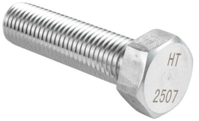 China Super Duplex Stainless S32750 2507 Hex Head Bolts For Chemical Industry for sale