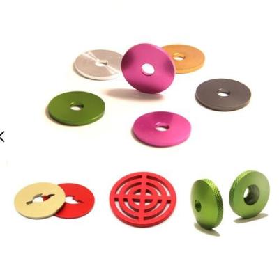 China OEM Thin Metal Aluminum Washers Round Colored Anodized Flat Washer for sale