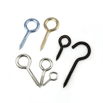 China Custom Galvanized Steel Light Open Eye Hook Screw for sale