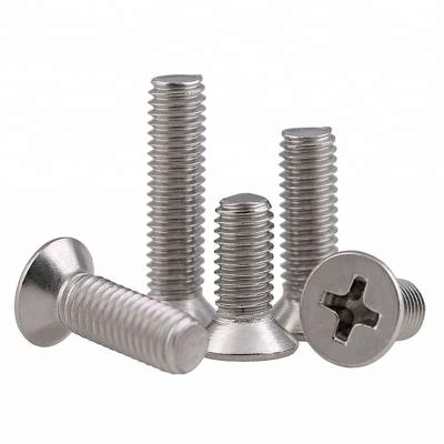 China M2.5m3*28mm Roestvrij staal SS316 Phillips Countersunk Head Screw DIN965 Te koop