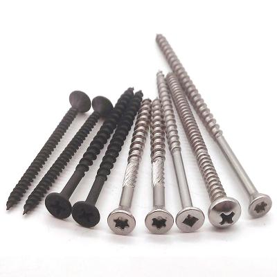 Cina Stainless Steel Sheet Metal Screws Zinc Phospaste Black Stainless Steel Flat Square Head Chipboard Screws in vendita