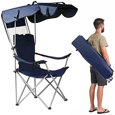 China Durable Stable Portable Folding Camping Chair Fishing Contract Sports Camp Chair With Canopy for sale