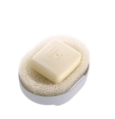 China Viable Natural Loofah Bathroom Soap Box Sponge Soap Filter Dish Holder Accessory for sale