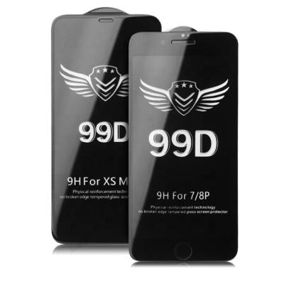 China No Broken Edge Completely Covered 99D Tempered Glass For iPhone 6 6S 7 8 plus X XS XR 11 pro Max Screen Protector for sale