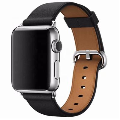 China 38mm 40mm 42mm 44mm Adjustable Luxury Genuine Leather Watch Wrist Band Strap For Apple Watch Series 5 4 3 2 1 for sale