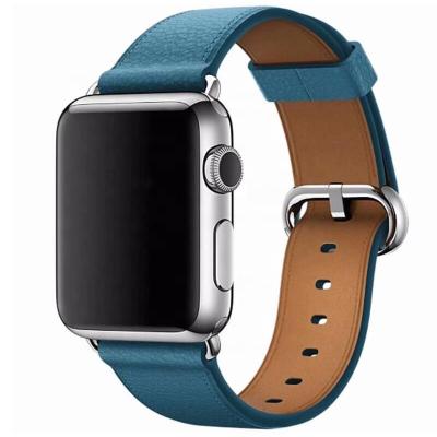 China Adjustable Replacement Watch Strap Genuine Leather Band For Apple Watch Series 4 3 2 1 38mm 40mm 42mm 44mm for sale