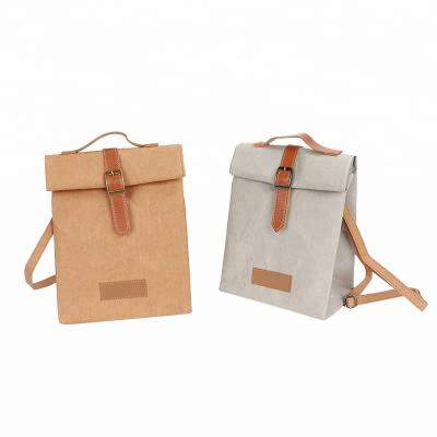 China Dongguan factory price recyclable kraft paper bag / custom kraft paper shoulder bag / vintage kraft paper cross - body tote bag for sale