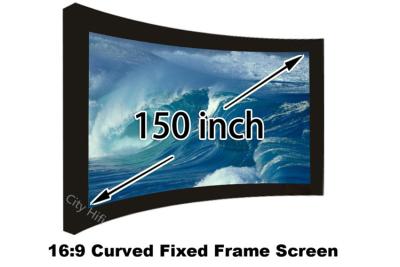 China Front 3D Fixed Curved Projection Screen , Hd Projection Screen 160 Degree for sale