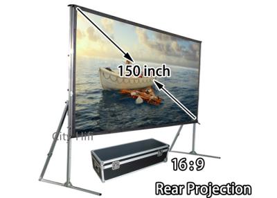 China 1080P HD Matte White Screen / Portable Presentation Screen With Aluminum Frame for sale