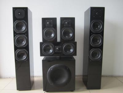 China Black 5.1 Home Cinema Speakers With Active Subwoofer Super Bass Audio Sound 300W for sale