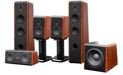 China Multi - Color 5.1 Home Cinema Speakers 500W With 10'' Active Subwoofer Wooden Box for sale