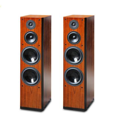 China Native Rosewood Skin Floor Stand Home Theater Speaker Systems 150W Unique Design Box for sale