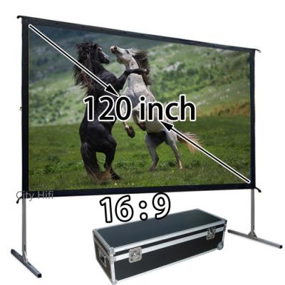 China Commercial 120'' Folding Frame Screens , Fast Fold Screen For Digital Projectors  for sale