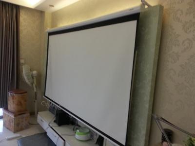 China 160 Degree Electric Projection Screen Easy Install , Motorized Projection Screen For Business for sale