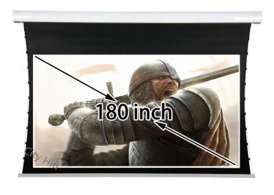 China Large 180''16 To 9 Tab Tensioned Projection Screen With Soft Matte White Fabric for sale