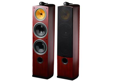 China Floorstanding Big Hifi Home Audio Systems , Surround Sound Speakers With Rose Glossy MDF for sale