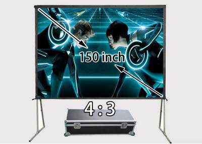 China Easy Install 120 x 90 inch Fast Fold Projection Screen with Aluminum Tripod Stand for sale