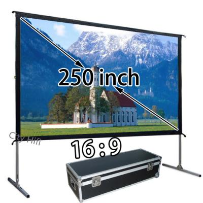 China White Wideview Fast Fold Projection Screen For Home / Office Retractable for sale