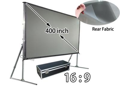 China Floor Stand 29 x 16.3 Feet Motorized Rear Projection Screen High Definition for sale