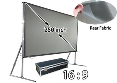 China Customized 250inch Rear Projection Screens , 16 9 Projection Screen With Carry Kits for sale