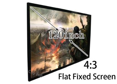 China Easy Install 120 Inch 4 3 Projection Screen , Flat Projector Screen Stages / Trade Shows for sale