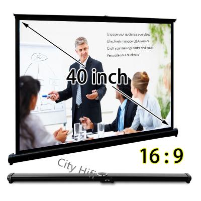 China Mueble 40 16:9 manuales de la pantalla de proyección de la pulgada con pantalla grande para la presentación del negocio en venta