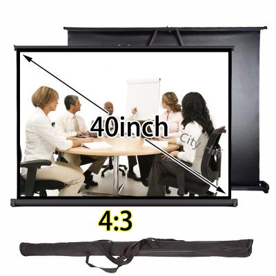 China Mini Table Projector Screen 4x3 Format Watching Space With Aluminum Stand for sale