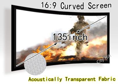 China High Resolution Curved Projection Screen / Acoustically Transparent Screen for sale